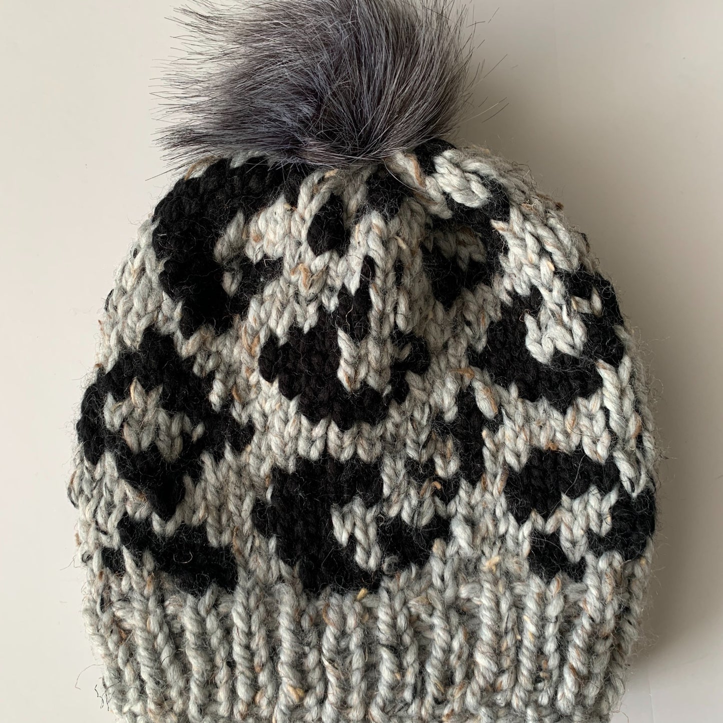 Animal Print Pom Pom Hat