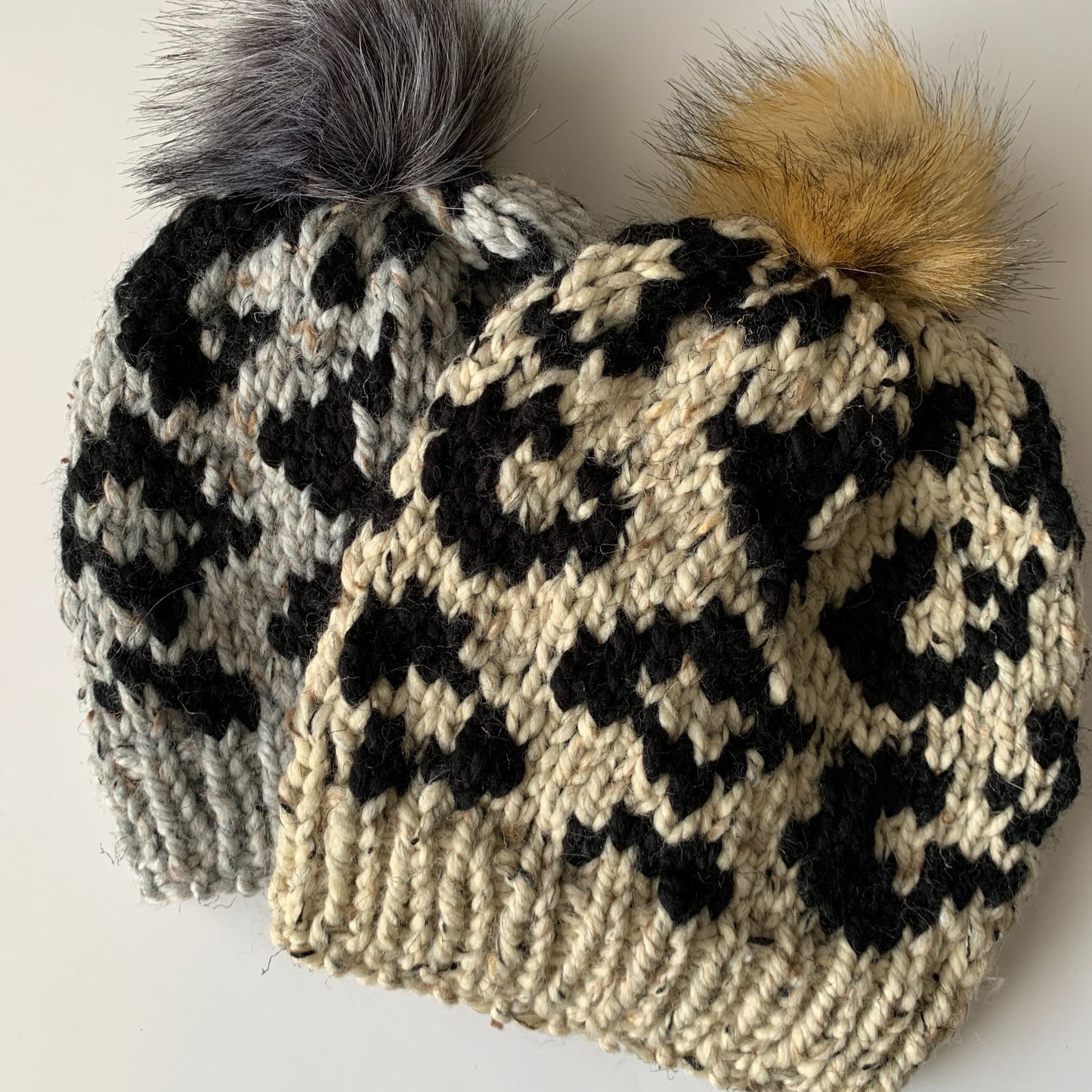 Animal Print Pom Pom Hat