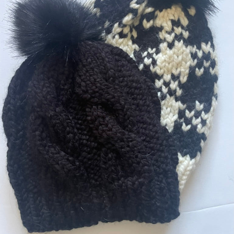 Cable Pom Pom Hat