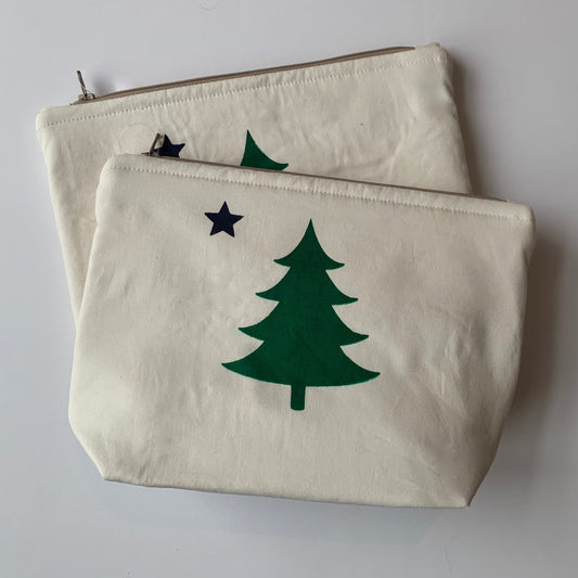 Maine State Flag Cosmetic Bag