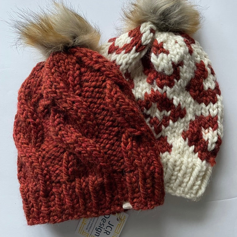 Cable Pom Pom Hat