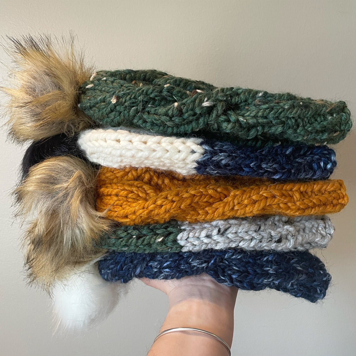 Cable Pom Pom Hat